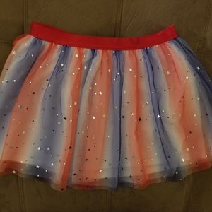 Patriotic Girls 10/12 red/white/blue starred skirt